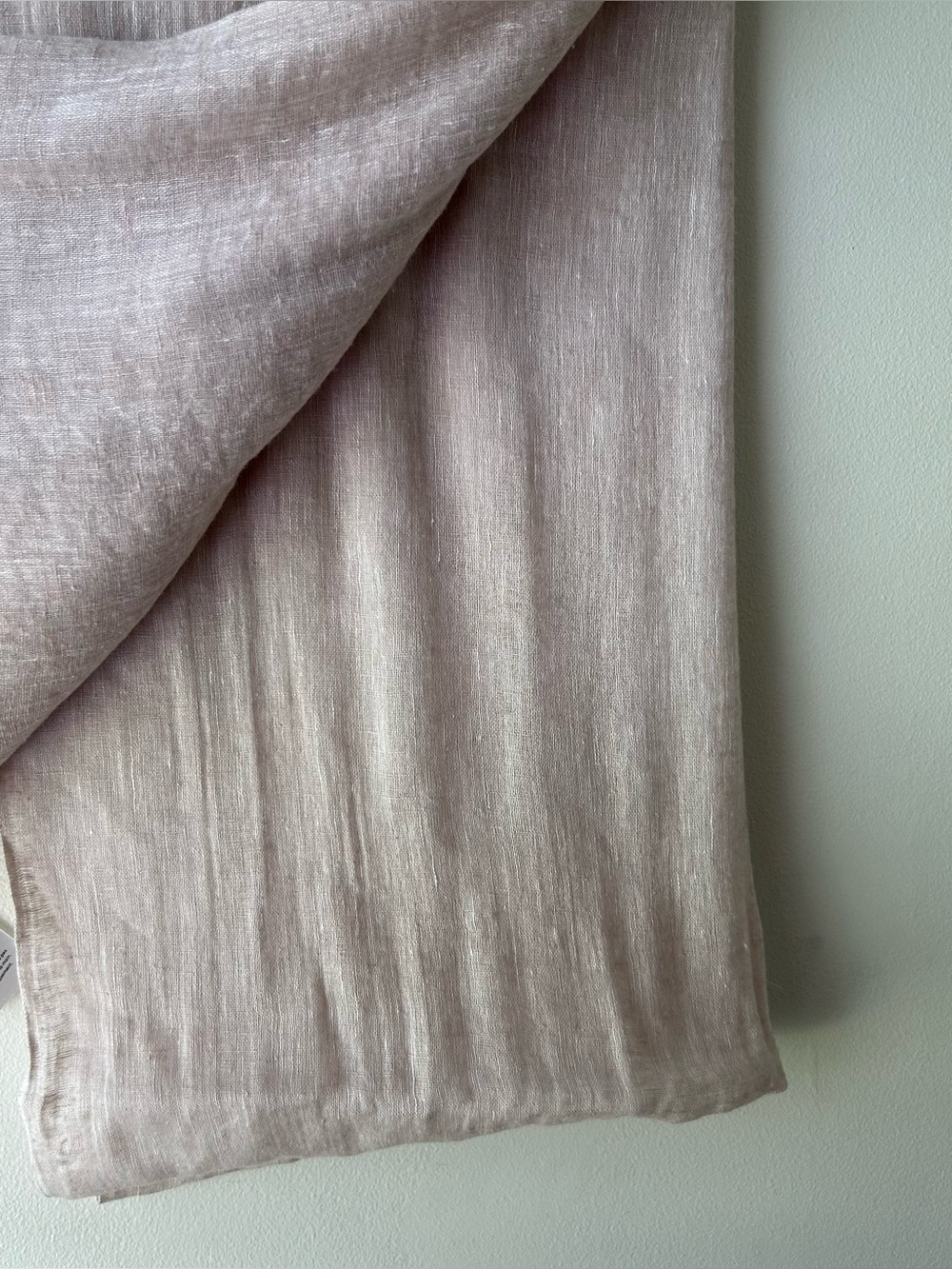 Quince Lightweight Linen Silk Cashmere Scarf Soft Pink - Picture 10 of 13